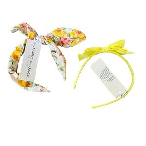 Janie and Jack Headband Set of 2 Bundle Floral Yellow Baby Girl NWT